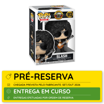 Funko Pop Rocks Slash vinil número 513 com guitarra
