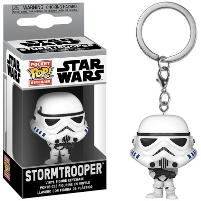 Chaveiro de figura Stormtrooper Star Wars em vinil com caixa de proteção