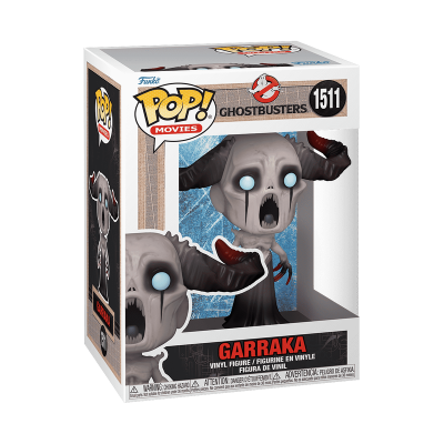 Figura de vinil Funko Pop! de Garraka da série Ghostbusters na embalagem
