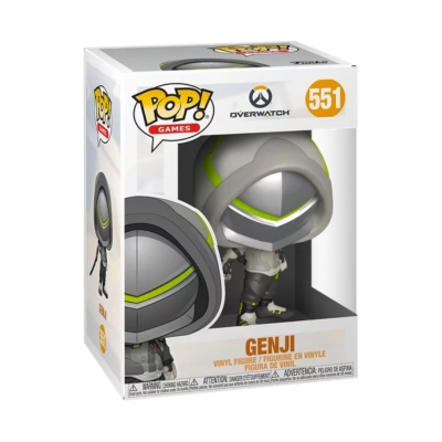 Figura Funko Pop Genji Overwatch 551 com capacete cinzento e verde