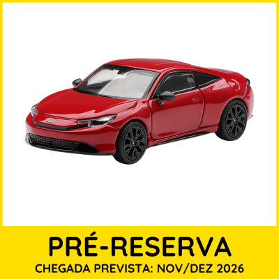 Miniatura de carro vermelho desportivo com detalhes em preto sobre fundo branco