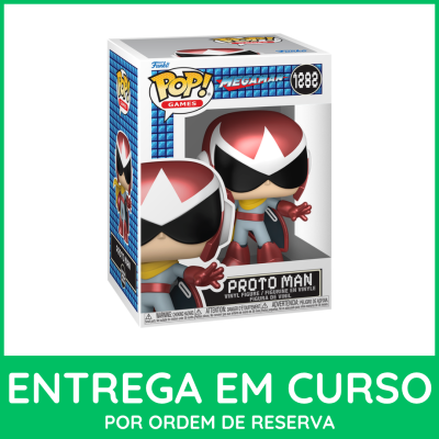Funko Pop! Mega Man Proto Man figura de vinil na embalagem
