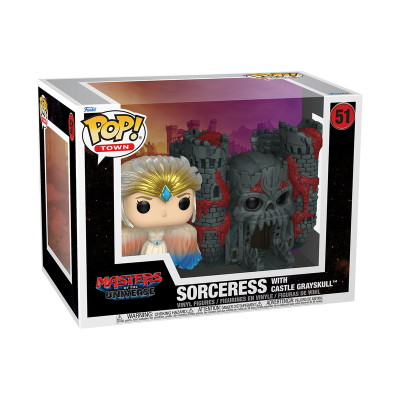 Funko Pop! Town Sorceress with Castle Grayskull Masters of the Universe vinil figura na caixa