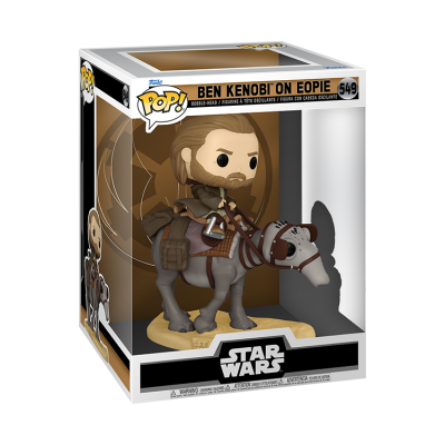 Figura Funko Pop Ben Kenobi on Eopie na embalagem Clear Window Box