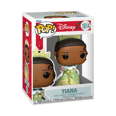 Figura Funko Pop! Disney Tiana, vinil, vestido verde, caixa com texto Disney 1614