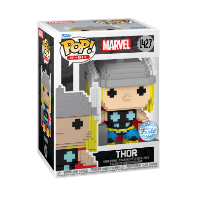 Brinquedo Funko Pop! 8-Bit Thor da Marvel em embalagem
