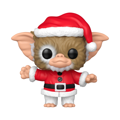 Figura de vinil personagem com chapéu e fato de Pai Natal vermelho