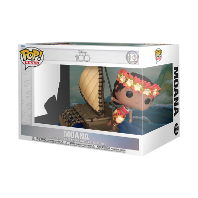 Figura Funko Pop! Moana #1323 com Moana em barco dentro de caixa
