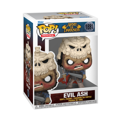 Figura Pop! Movies de Ash com capacete de caveira, embalagem original, Army of Darkness 1881