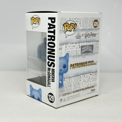 Embalagem da figura Pop! Patronus Minerva McGonagall Harry Potter número 129 com janela transparente