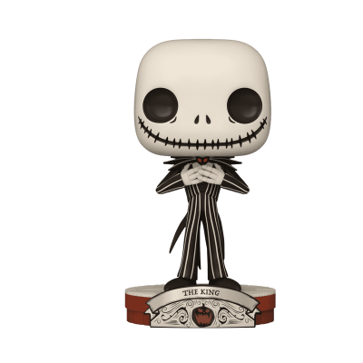 Figura colecionável Jack Skellington tipo Funko Pop com base THE KING