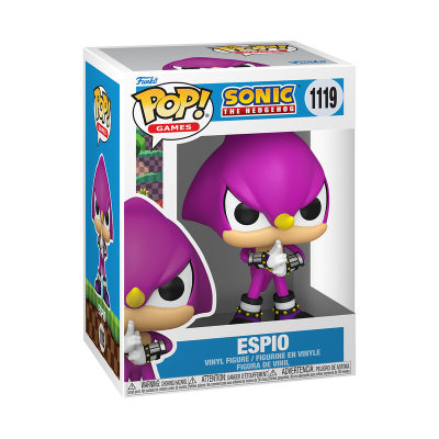 Figura de vinil Espio do Sonic The Hedgehog na embalagem Pop! Games