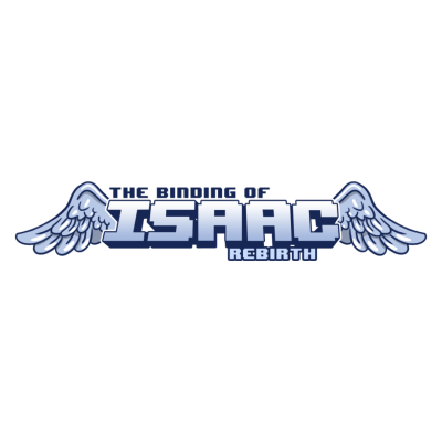 Logotipo do jogo The Binding of Isaac Rebirth com asas
