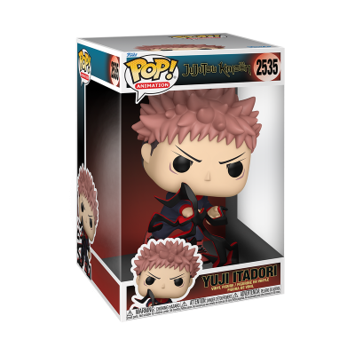 Figura Pop! de Yuji Itadori de Jujutsu Kaisen em caixa de exposição