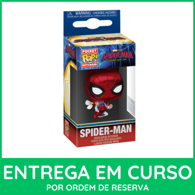 Chaveiro Pocket Pop! de Spider-Man com embalagem