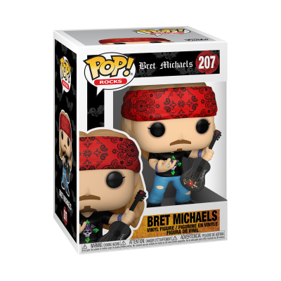 Boneco Funko Pop! Rocks Bret Michaels com guitarra