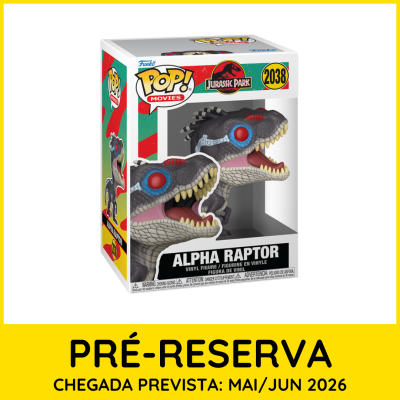 Figura Funko Pop! Alpha Raptor do Jurassic Park em caixa