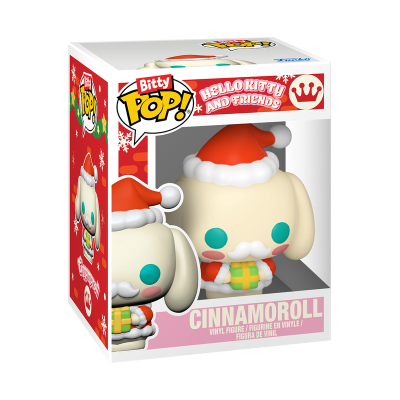 Figura de vinil Bitty Pop! Cinnamoroll com chapéu e barba de Pai Natal