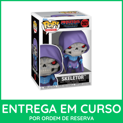 Figura Funko Pop SKELETOR MASTERS OF THE UNIVERSE 2021 na caixa