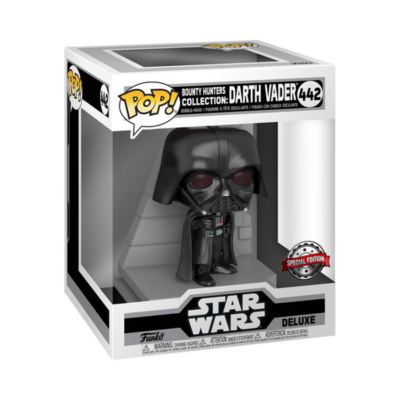 Figura Funko Pop! Darth Vader da coleção Bounty Hunters em caixa de embalagem