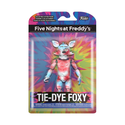 Figura de ação Tie-Dye Foxy Five Nights at Freddy's Funko em embalagem