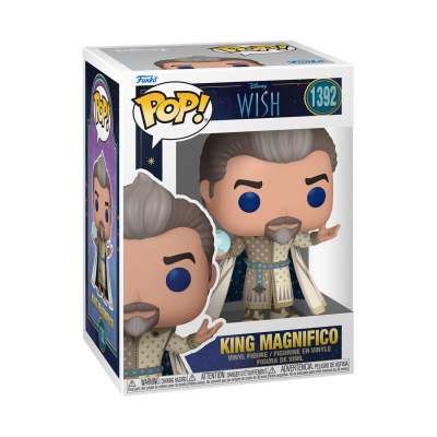 Figura Funko Pop! King Magnifico da Disney Wish numeração 1392 na embalagem