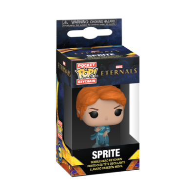 Chaveiro Funko Pop personagem Sprite da Marvel Eternals em embalagem