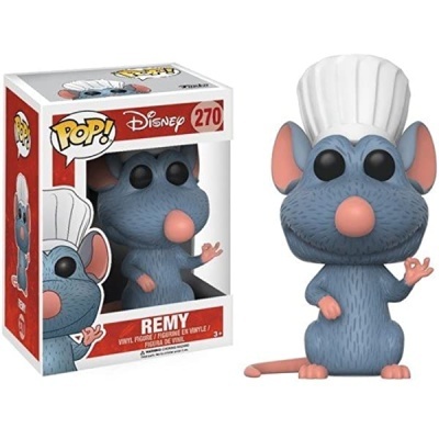 Boneco Funko Pop do Ratinho Chef Remy com chapéu branco.