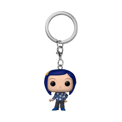 Porte-chaves com figura boneco azul e camisola estrelas