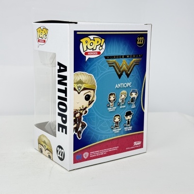 Embalagem de figura Funko Pop! da Antiopa, coleção Wonder Woman, número 227.
