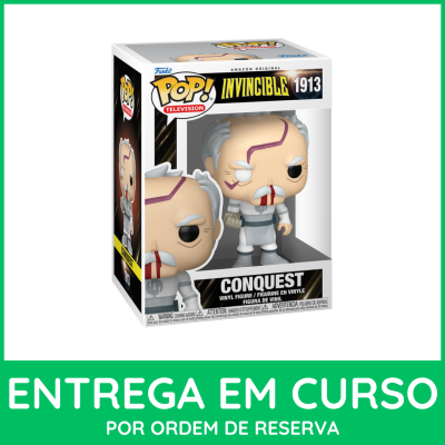 Figura Funko Pop! Conquest da série Invincible na caixa