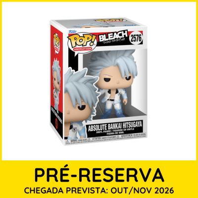 Funko Pop Absolute Bankai Hitsugaya da série Bleach em caixa de vinil