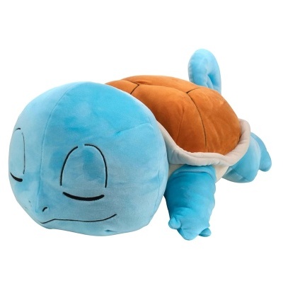 Pelúcia do Pokémon Squirtle azul claro com carapaça castanha