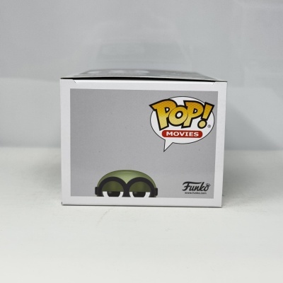 Embalagem branca de cartão para figura Funko Pop! com texto POP! MOVIES e logo Funko