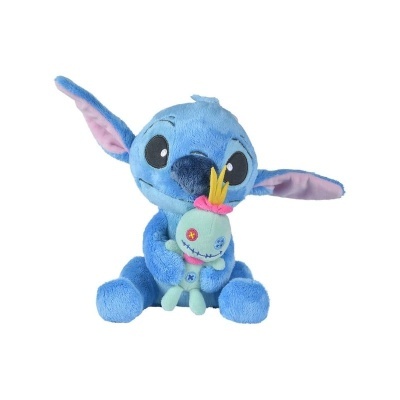 Pelúcia Stitch azul com boneca azul claro