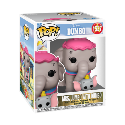 Figura Funko Pop! Disney Mrs. Jumbo com Dumbo na caixa