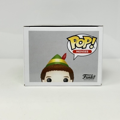 Caixa Funko Pop! com figura de chapéu verde e texto POP! MOVIES