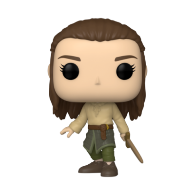 Figura Funko Pop personagem com túnica bege e espada