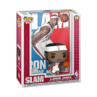 Figura Funko Pop! de LeBron James em caixa da revista SLAM