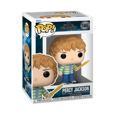 Figura Funko POP! de vinil de Percy Jackson com espada dourada na embalagem original