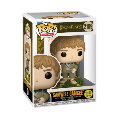Funko Pop Samwise Gamgee The Lord of the Rings embalagem branca com figura visível