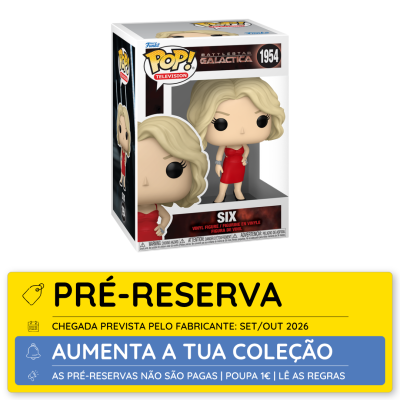 Figura Funko Pop! Six Battlestar Galactica no interior da caixa