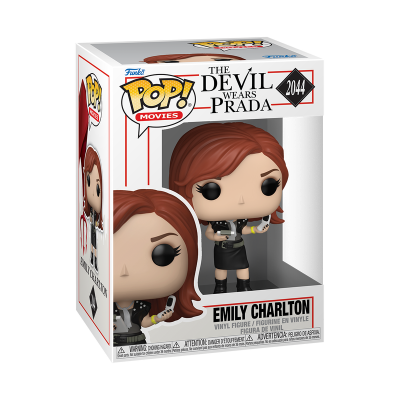 Figura Funko POP de Emily Charlton do filme The Devil Wears Prada em caixa