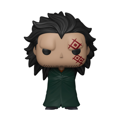 Figura Funko Pop de personagem com cabelo preto e capa verde