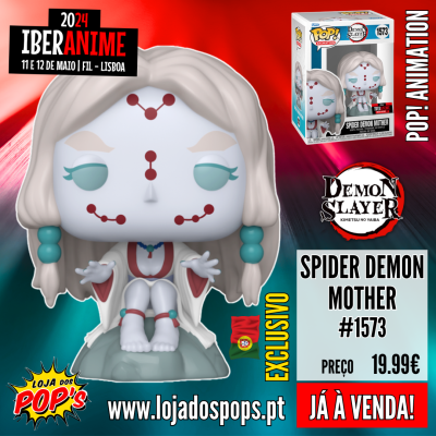 Figura Funko Pop! Spider Demon Mother Branco Azul Demon Slayer Iberanime