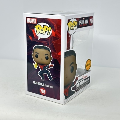 Caixa da figura de vinil POP! Miles Morales (Classic Suit) da Marvel número 765
