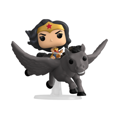 Figura Funko Pop de Wonder Woman a cavalo alado cinza