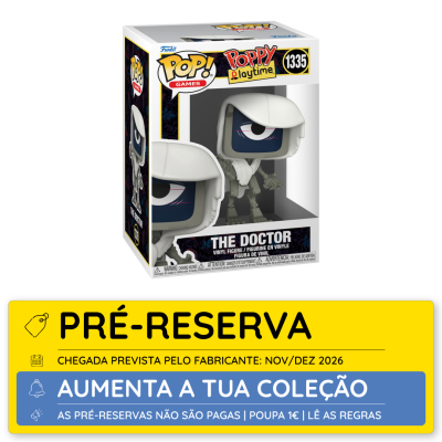 Figura Funko Pop! Games The Doctor da coleção Poppy Playtime em caixa.