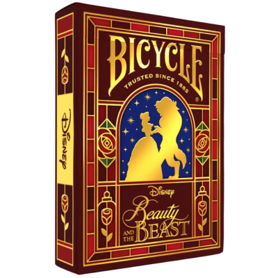 Pack de cartas Bicycle Bela e o Monstro vermelho dourado azul
