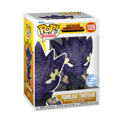 Figurina Funko Pop Fumikage Tokoyami de My Hero Academia em caixa